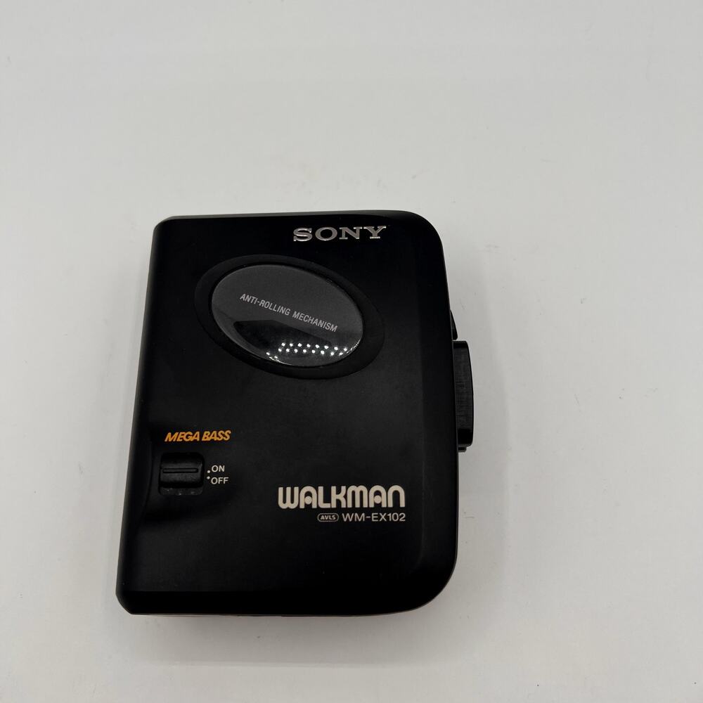 SONY Walkman WM-EX102 Portable Cassette Player Mega Bass Black FOR PARTS/REPAIR